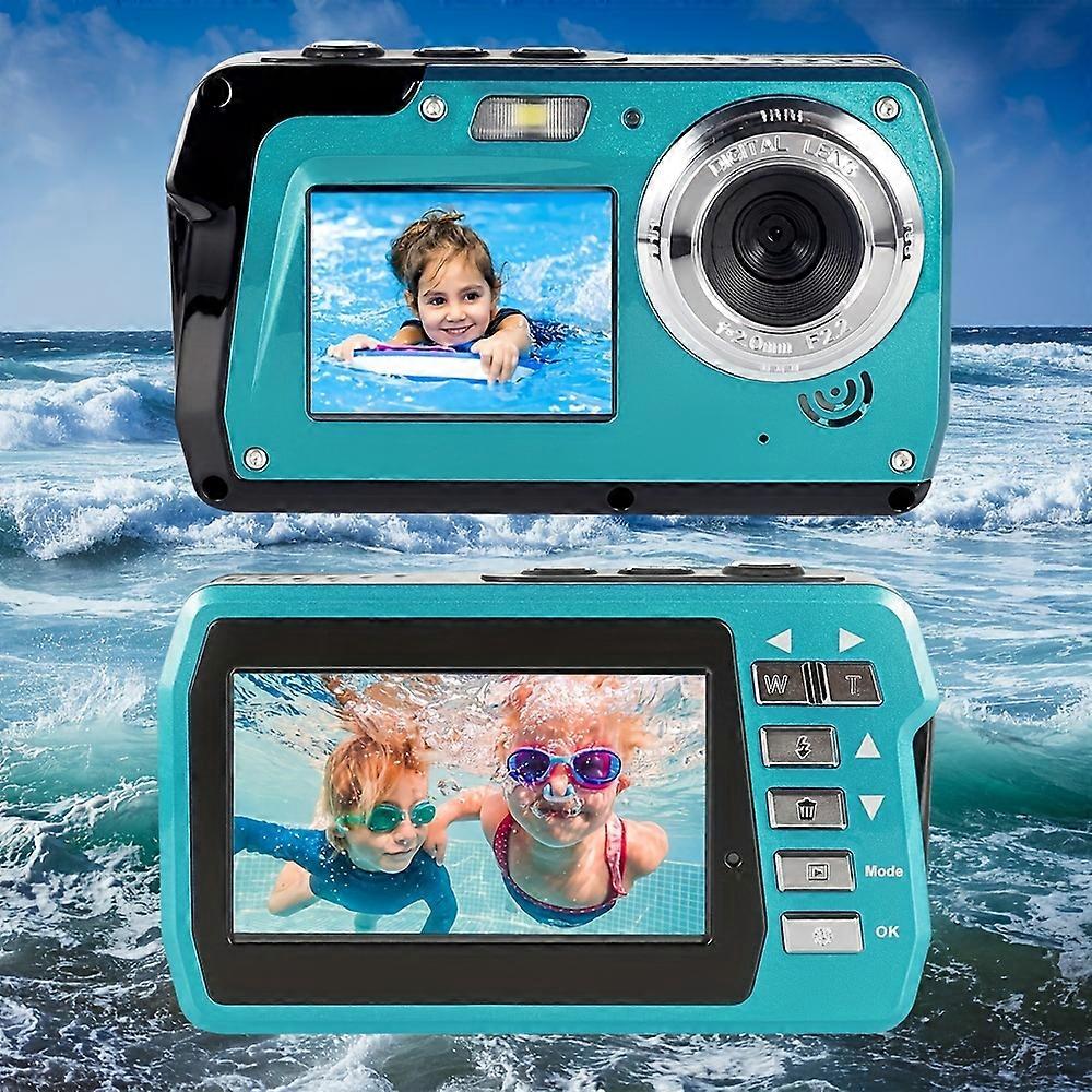 UHD 4K Waterproof Camera With Dual Display Shows Underwater 13ft Camera Taking Pictures Portable Digital Camera For Snorkeling