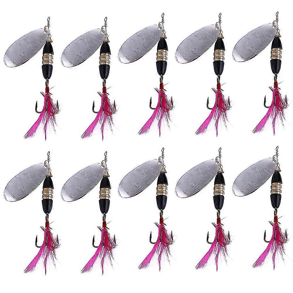 10 Pcs Spoon Fishing Lure Hard Bait Spinner Fishing Bait Artificial Fishing Lure With Hook 8.7cm 18