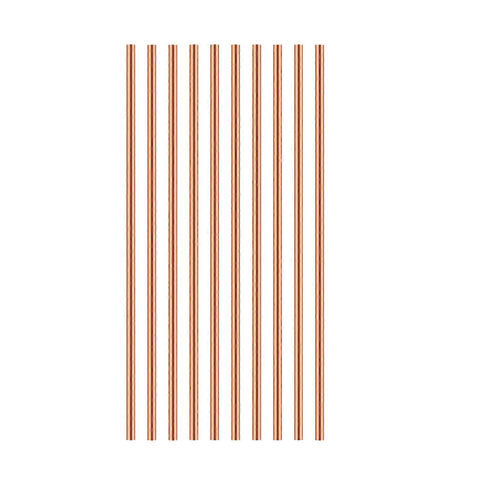 10Pcs Tige ronde en cuivre pur Antirouille Robuste Durable Métal Artisanat Loisirs Large Application Tiges de Cuivre Solide KAESI