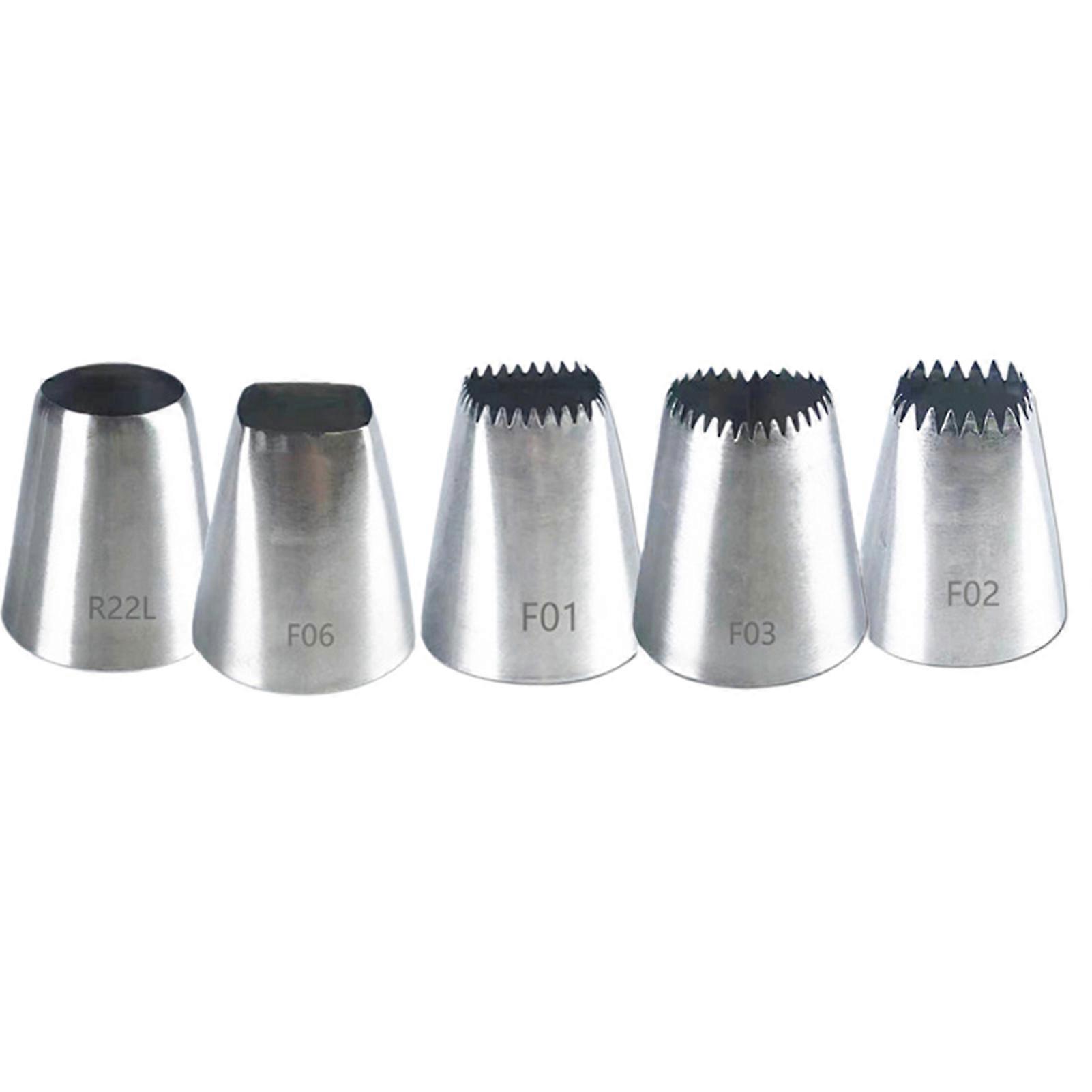 5Pcs/Set Piping Tips Multipurpose Food Grade Reusable Non-stick