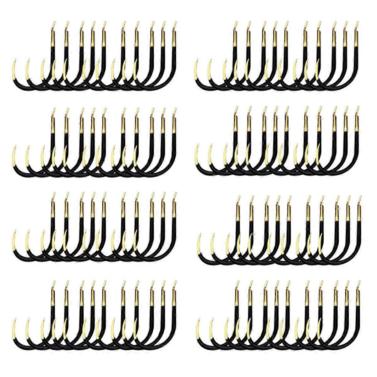 100Pcs Fishing Hooks Aberdeen Hooks Long Wire for Sunfish Small Bass Trout Freshwater Size 2