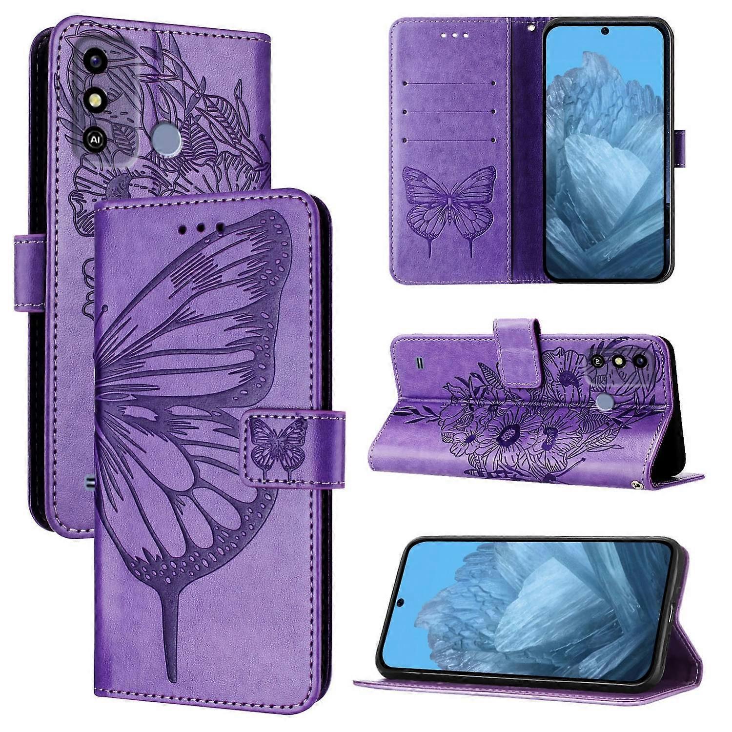 Embossed Butterfly Case For ZTE Blade A53