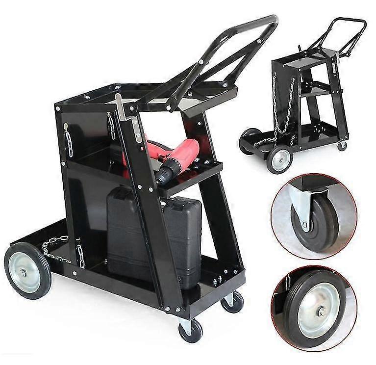 3-tier Welding Cart Trolley Workshop Garage Storage Portable Wheels Accessories