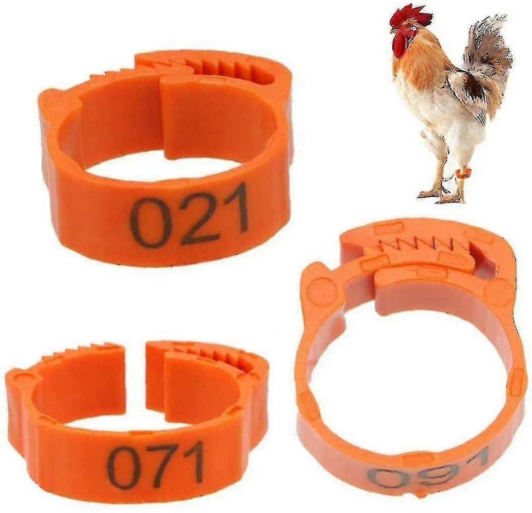 100pcs Anillos de marca de pata de pollo de plástico