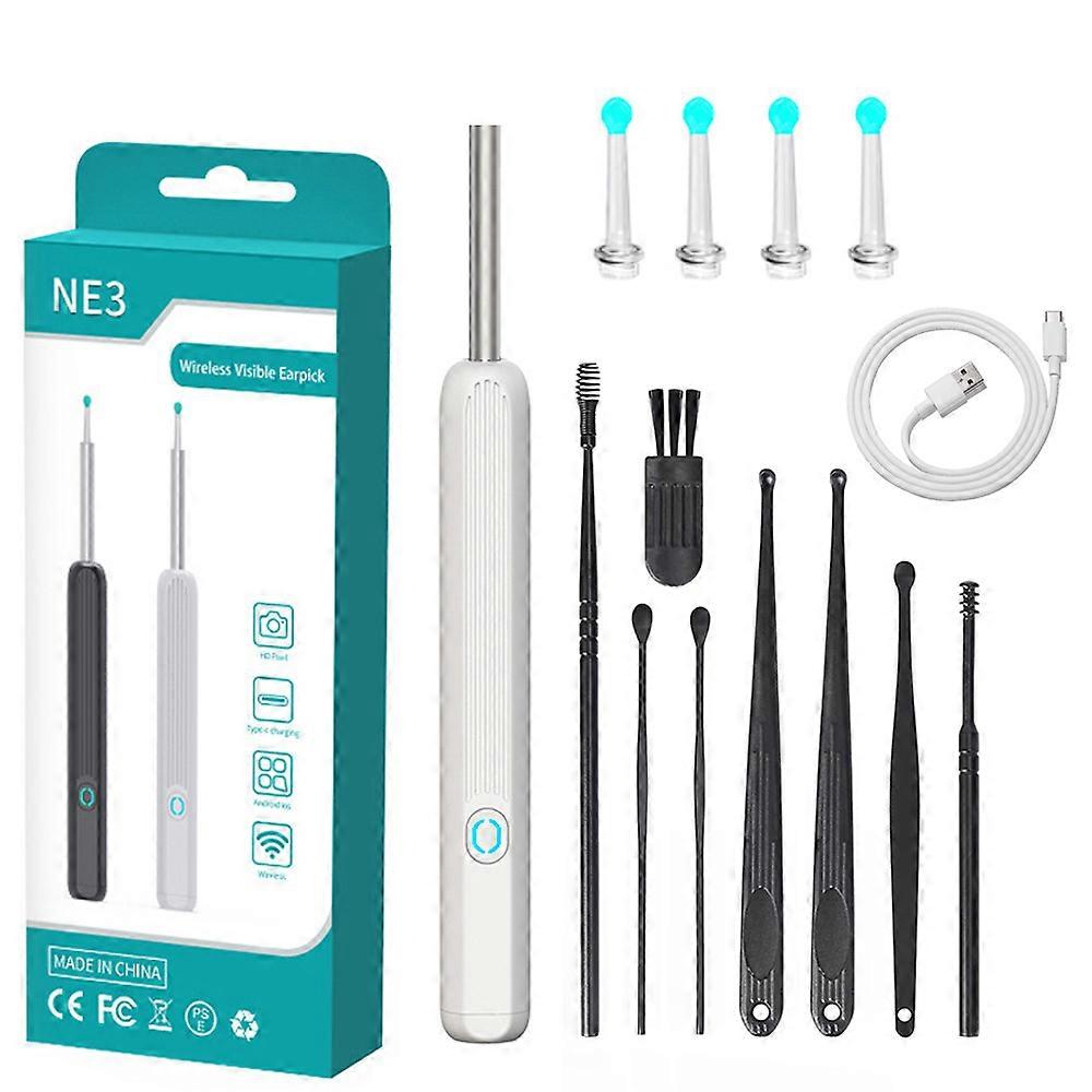 Wireless Smart Visual Ear Cleaner Otoscope Ear Wax Ear with Ear NE3 Cleaning Kit Removal Sticks Endoscope Camera Tool Kit E X4D9