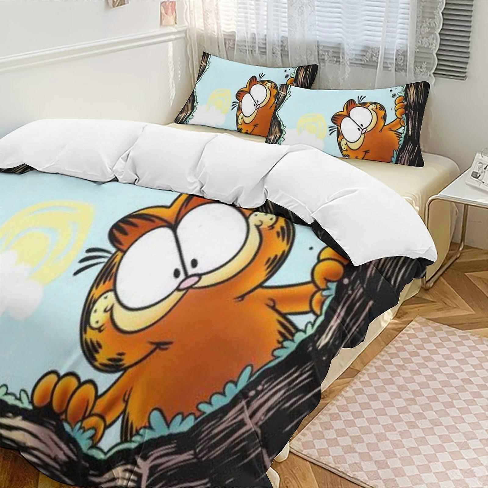 a2807 Lenzuola Il set di biancheria da letto Garfield Set copripiumino ing Cartoon Theme Lenzuola per camera dei bambini iip2807