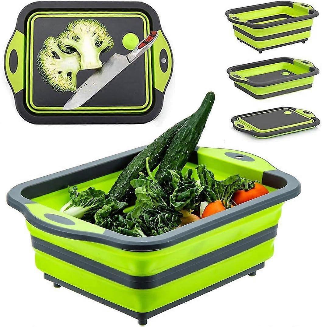 Collapsible Cutting Board With Colander, Multi-Function Collapsible Camping Sink >