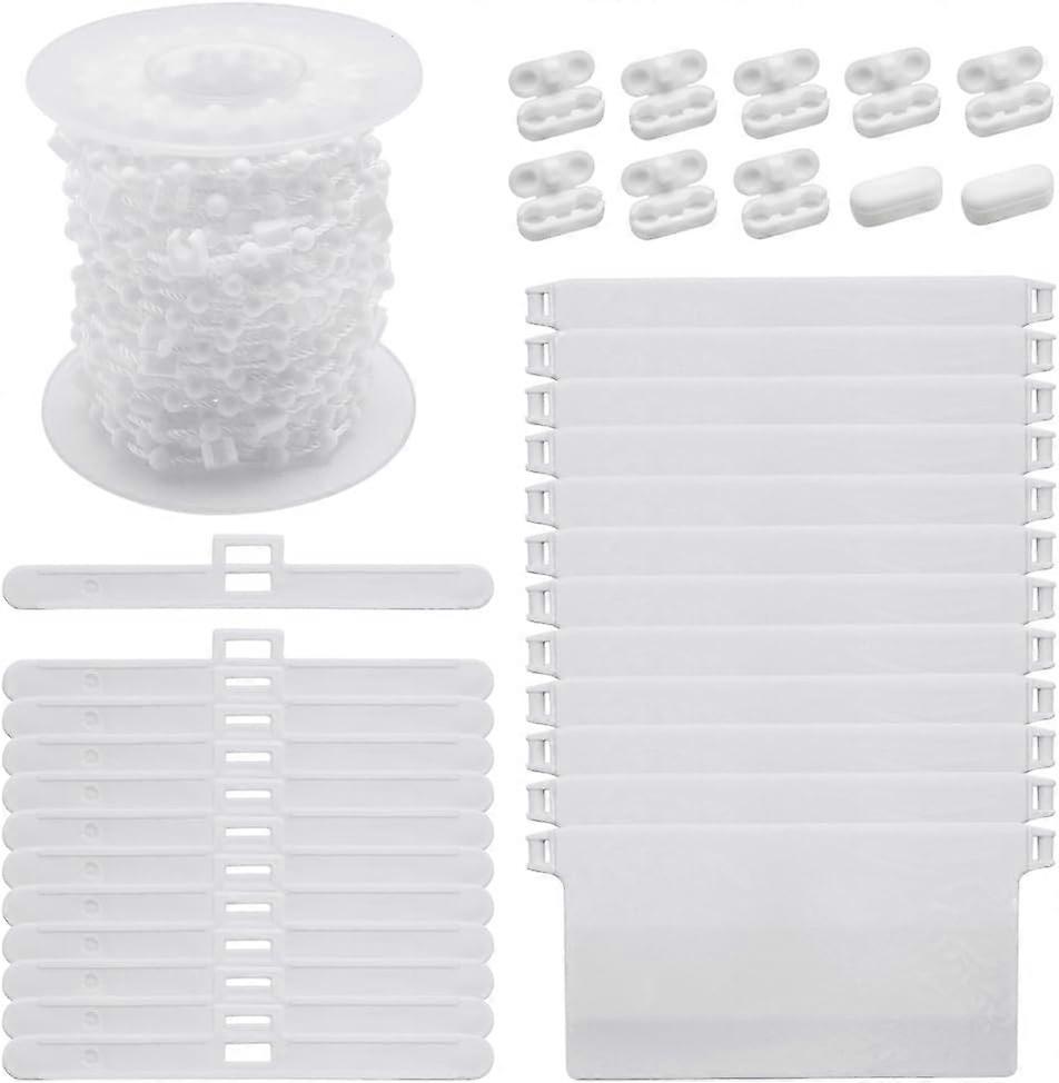 Vertical Blind Accessories 12Pcs 89mm Vertical Blind Top Hangers,12Pcs Bottom Weights Slats,10M Bottom Chain and 10Pcs Chain Connector
