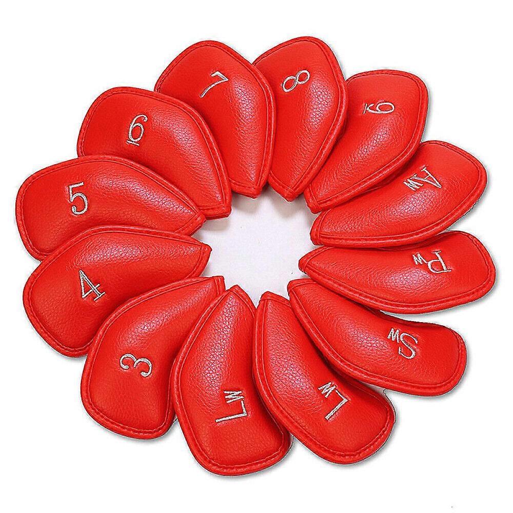 جلد طبيعي جولف غطاء الرأس الحديد مجموعة 12 قطعة الحديد غطاء الرأس المحملة مطرقة