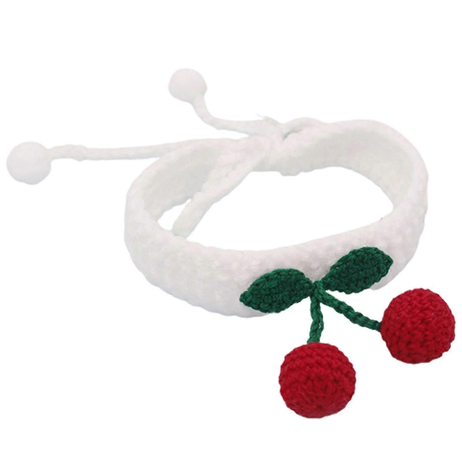 Collier pour chat avec pendentif réglable en laine tricoté à la main pour un usage quotidien