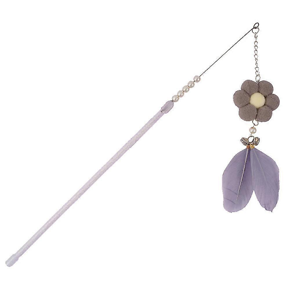 Feather Teaser Stick Toy,cat Interactive Retractable Fishing Rod