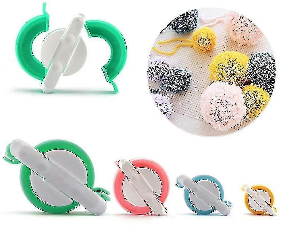 4-teiliges Strickpom Bastelwerkzeug-Set mit Maker