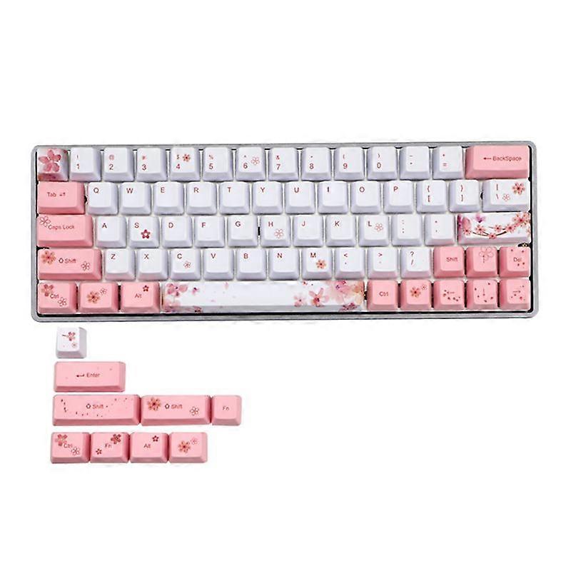 Färgsublimering Keycap PBT OEM Keycaps Mekaniskt tangentbord Cherry Blossom Keycap