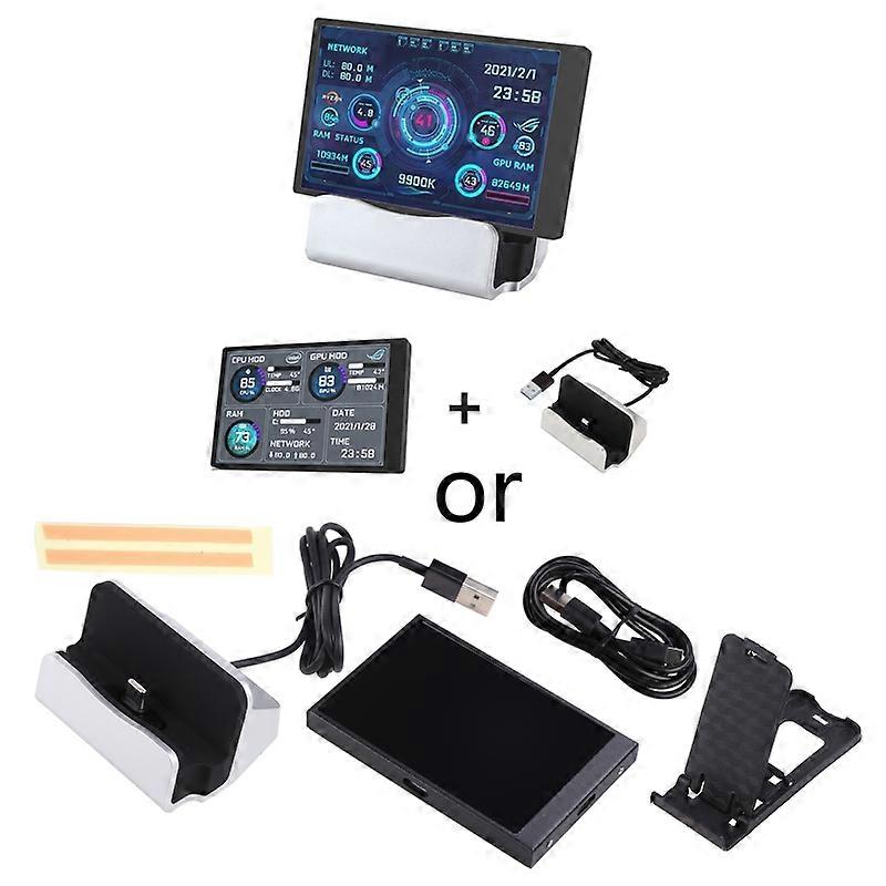 3.5 Inch Computer CPU GPU HDD MonitorUSB Display IPS Type-C Secondary Screen