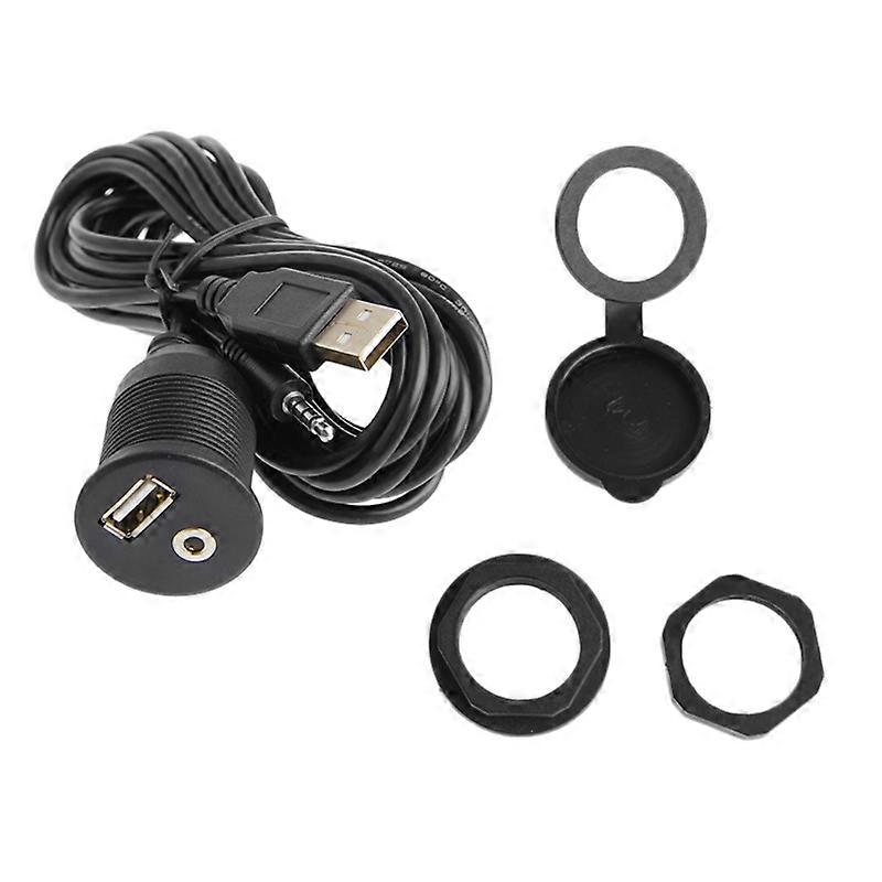 Practical USB and 3.5mm Audio Adapter for Vehicle Devices Easy to Use