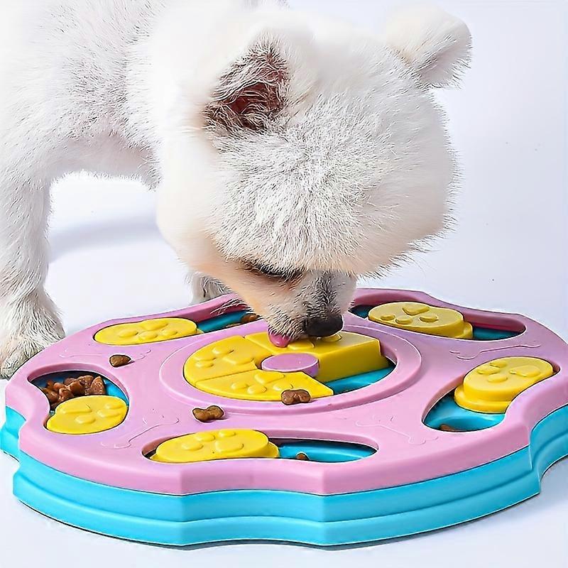 "Brain-Boosting" Interactive 2-Level Dog Puzzle Toy - Slow Feeder & Treat Dispenser For Small To Large Breeds, Iq Training & Boredom Relief