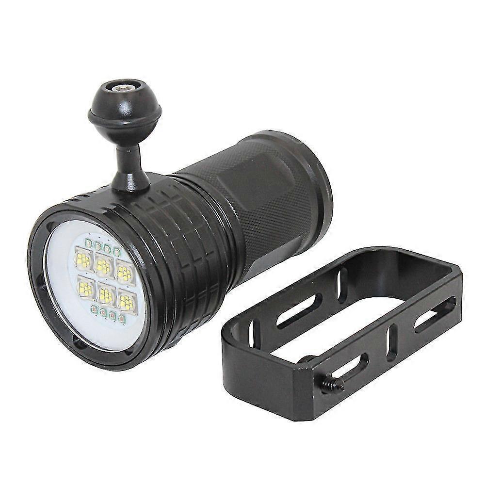 7 Modes 80m Scuba Diving Underwater Torch, Wide Beam Angle Waterproof 7200Lm 6x White + 4x Red + 4x Blue Fill Light Dive Photography Video Flashlight 