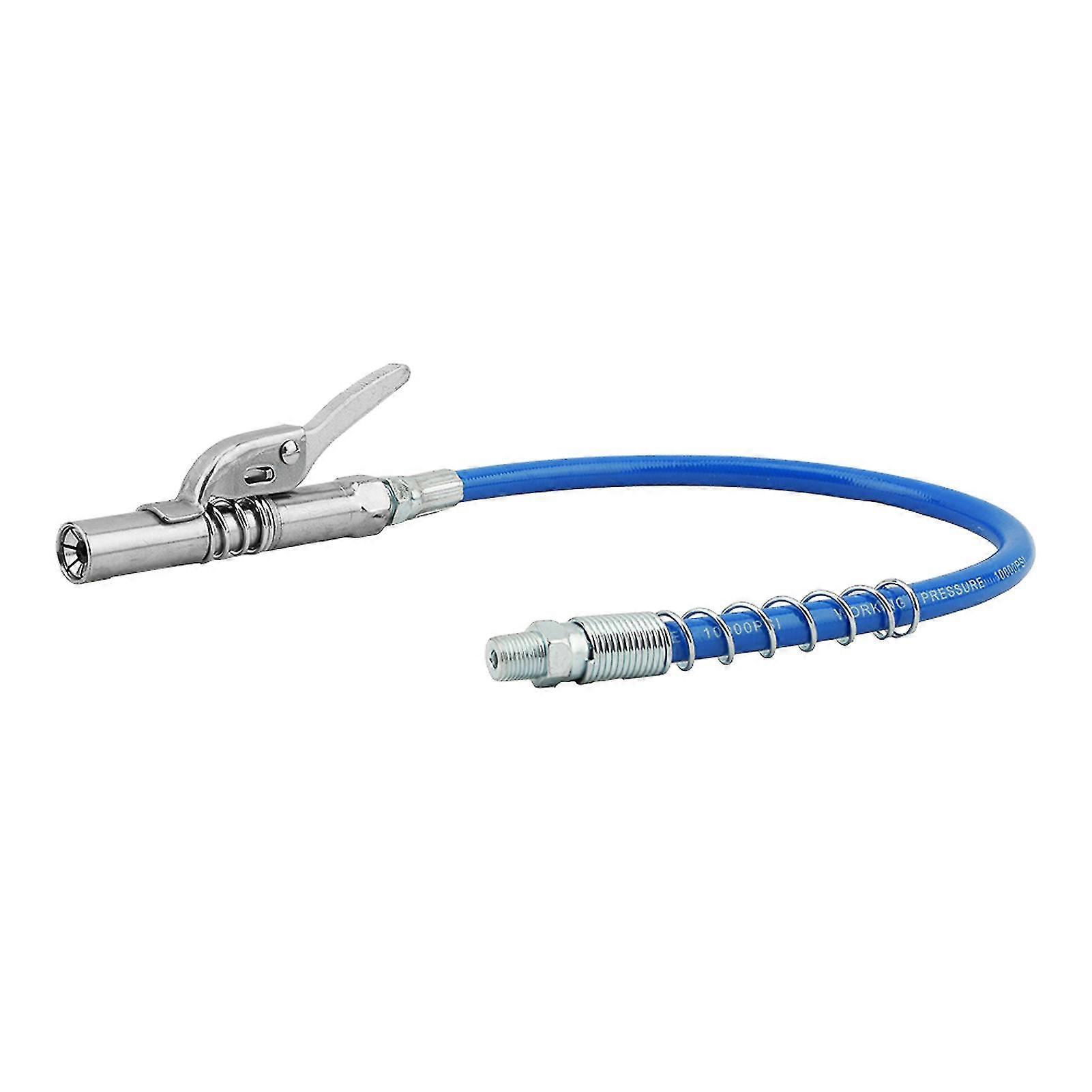 2pcs/set 12000 PSI Tips Fitting Grease Coupler Heavy Duty Spring Flex Hose 6 Jaw