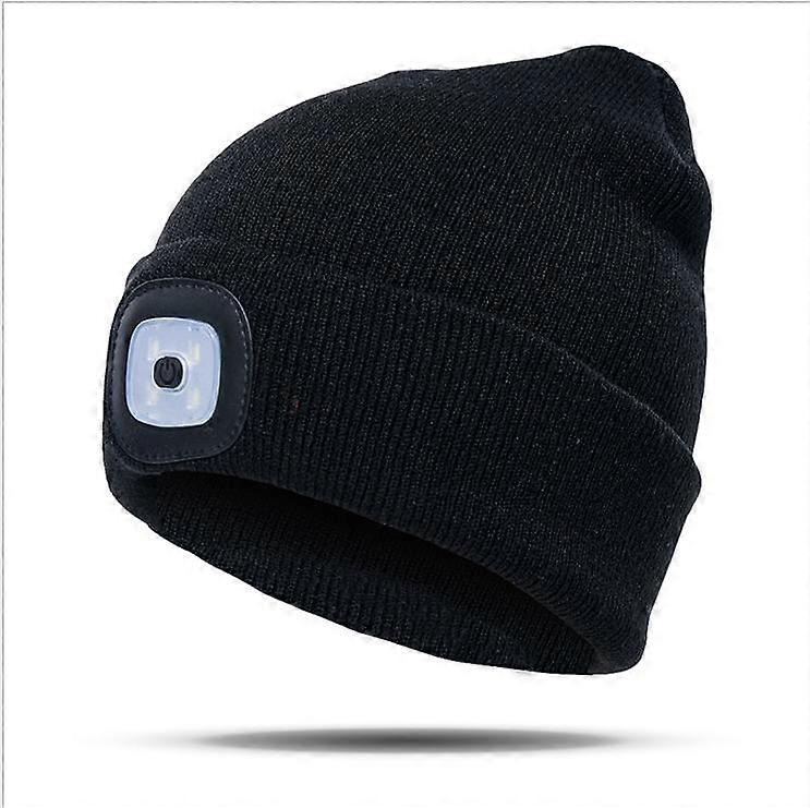 UNISEX LED Beanie Cap Rechargable Forehead Lamp
