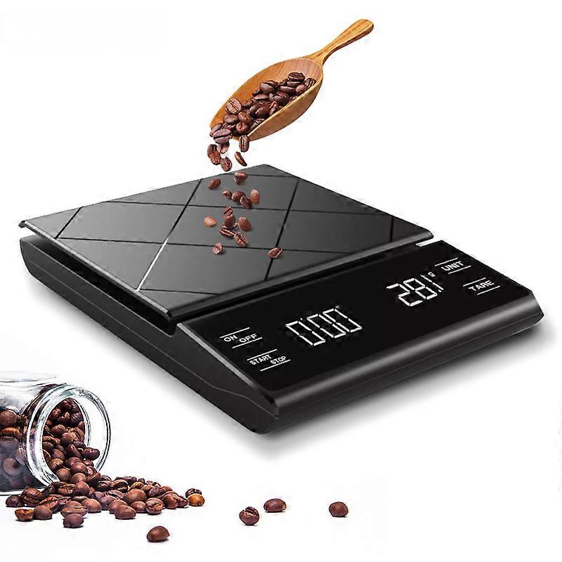 High Accuracy Coffee Scale With Smart Digital Electronic Precision Timer Portable Household Kitchen Scale
