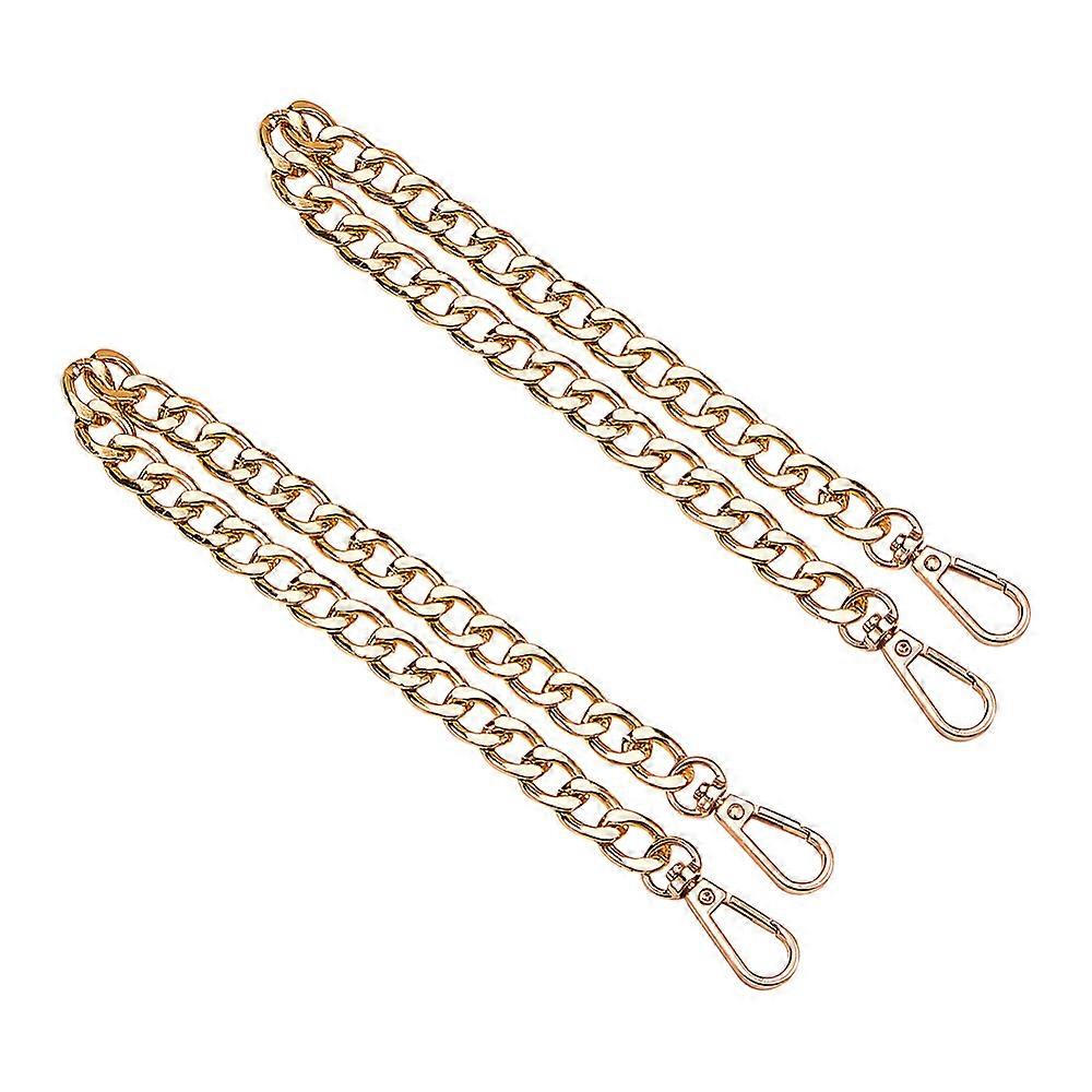 2Strand Bag Strap Chains with Aluminum Curb Link Chains and Alloy Swivel Clasps Mixed Color 60cm