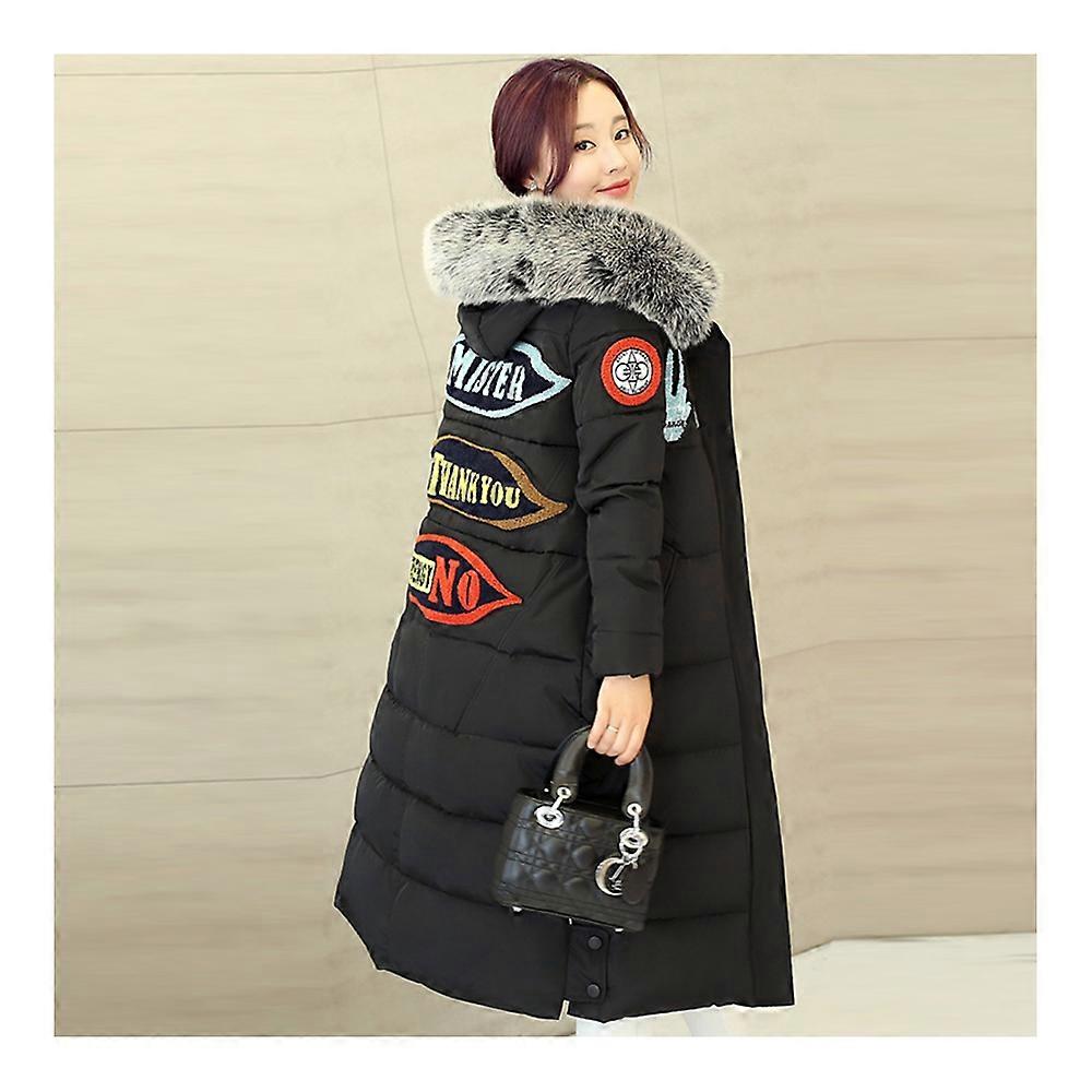 Doudoune d'hiver col mi-long en fourrure femme