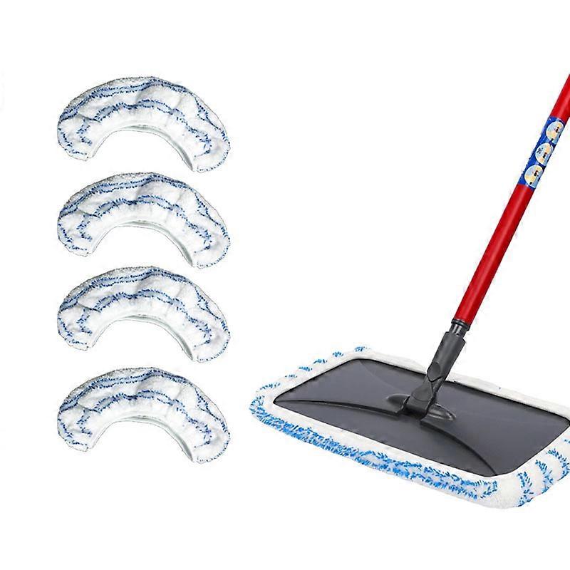 Reusable Microfiber Mop Pads, Washable Wet Pad Refills for Wet & Dry Use