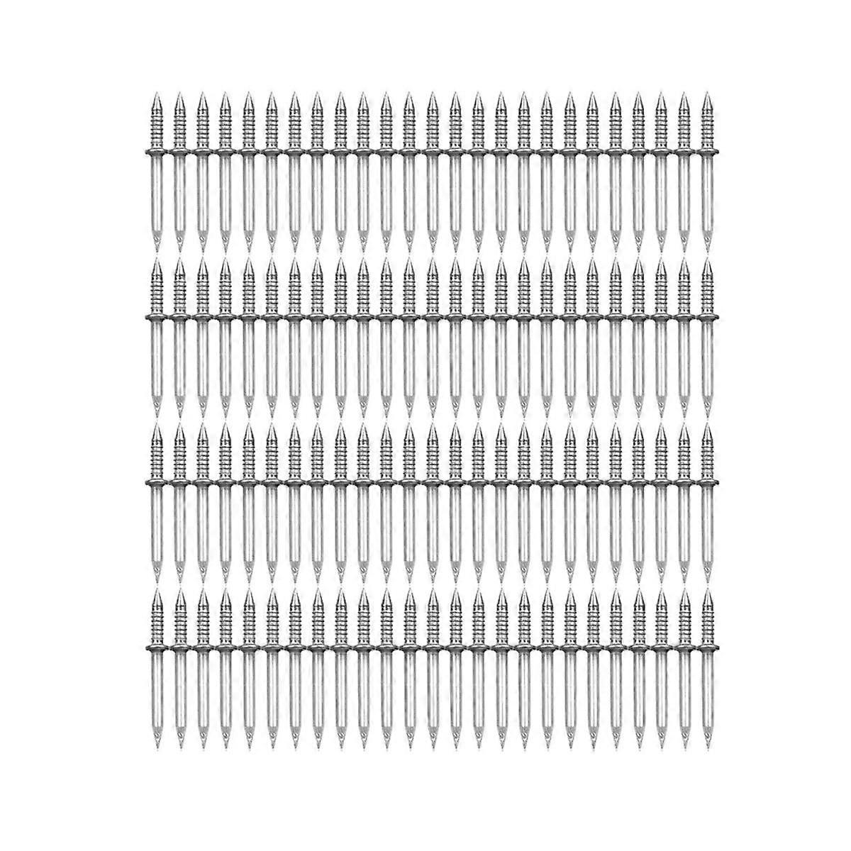 Skirting Board Wood 100PCS Double-Head Skirting Thread Seamless Nail No Trace Nails Sheep Horn Nail