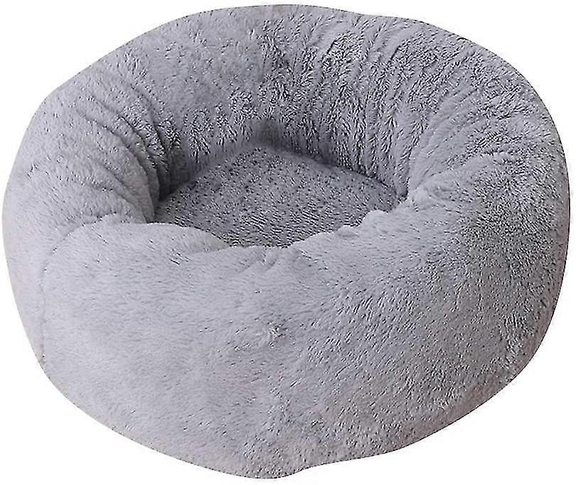 Soft Warm Long Plush Pet Bed Round Sofa For Cats Dog