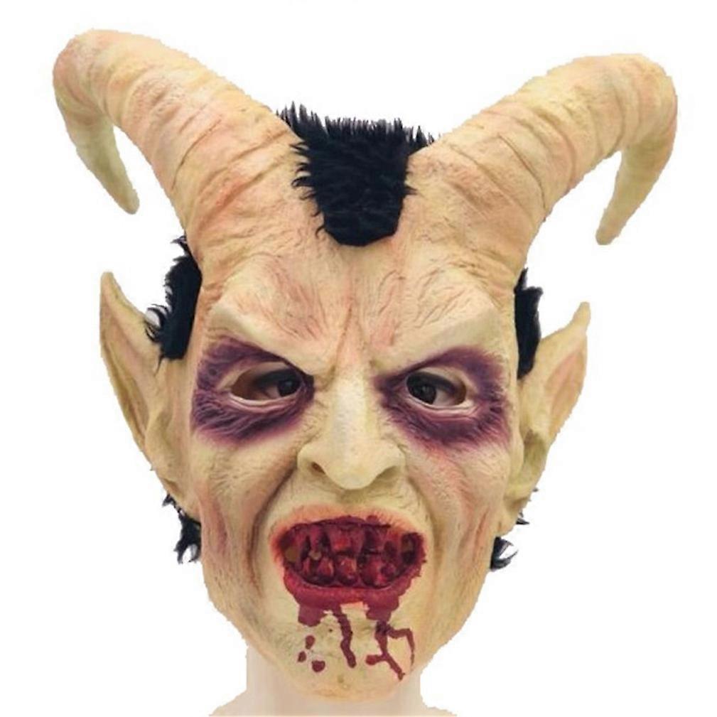 Halloween Horror Horn Mask Carnival Masquerade Party Props Funny Latex Headgear Mask