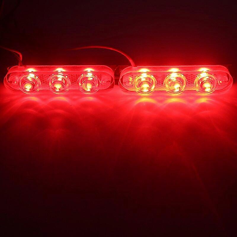 2 Stück LED-Lichter Auto-Stroboskop-Polizeilichter Notfall-Sicherheitswarnlampen-Baugruppe 12V Auto Motorräder Blinker Autozubehör