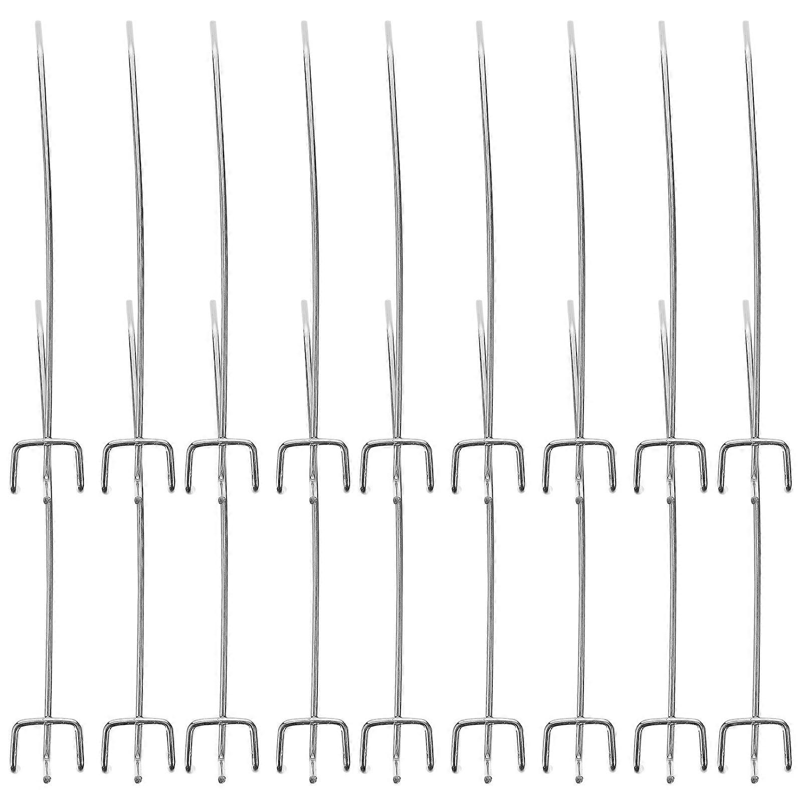 40Pcs Shelf Hook Supermarket Shelves Three Foot Hook Hole Board Hook Three Fork Triangular Hole Board Hook