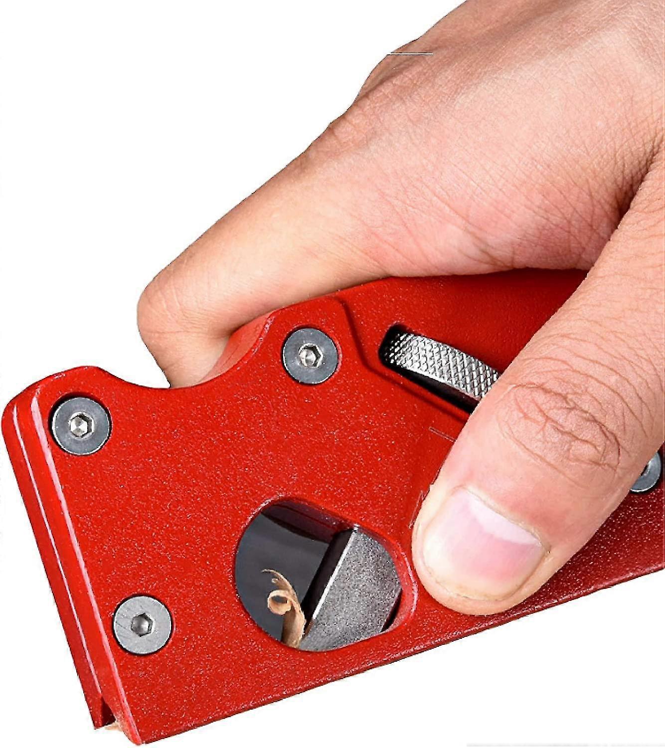 Chamfer Plane Set, Quick Edge Trimming Chamfer Tool Woodworking Edge Corner Flattening Tool For Wooden Hand Tool Craft Diy (1 Cutter Heads Red)