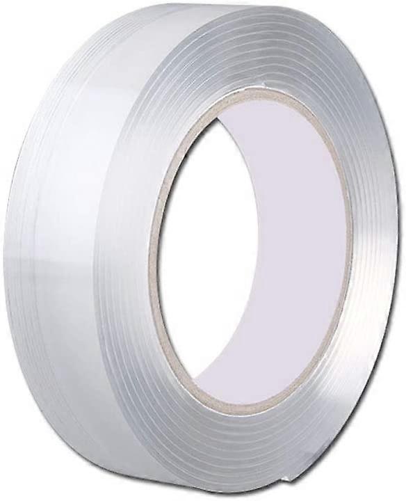 Double Sided Tape Heavy Duty -Traceless Removable Washable Nano Gel Grip Tape, Clear Sticky Adhesive Mounting Tape(2m)