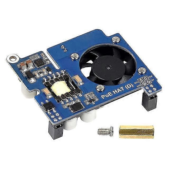 ラズベリーパイ4b / 3b +、冷却ファン付きのポーハットのためのイーサネット帽子(d)の上に電源を入れ、ラズベリーパイ4b / 3b +