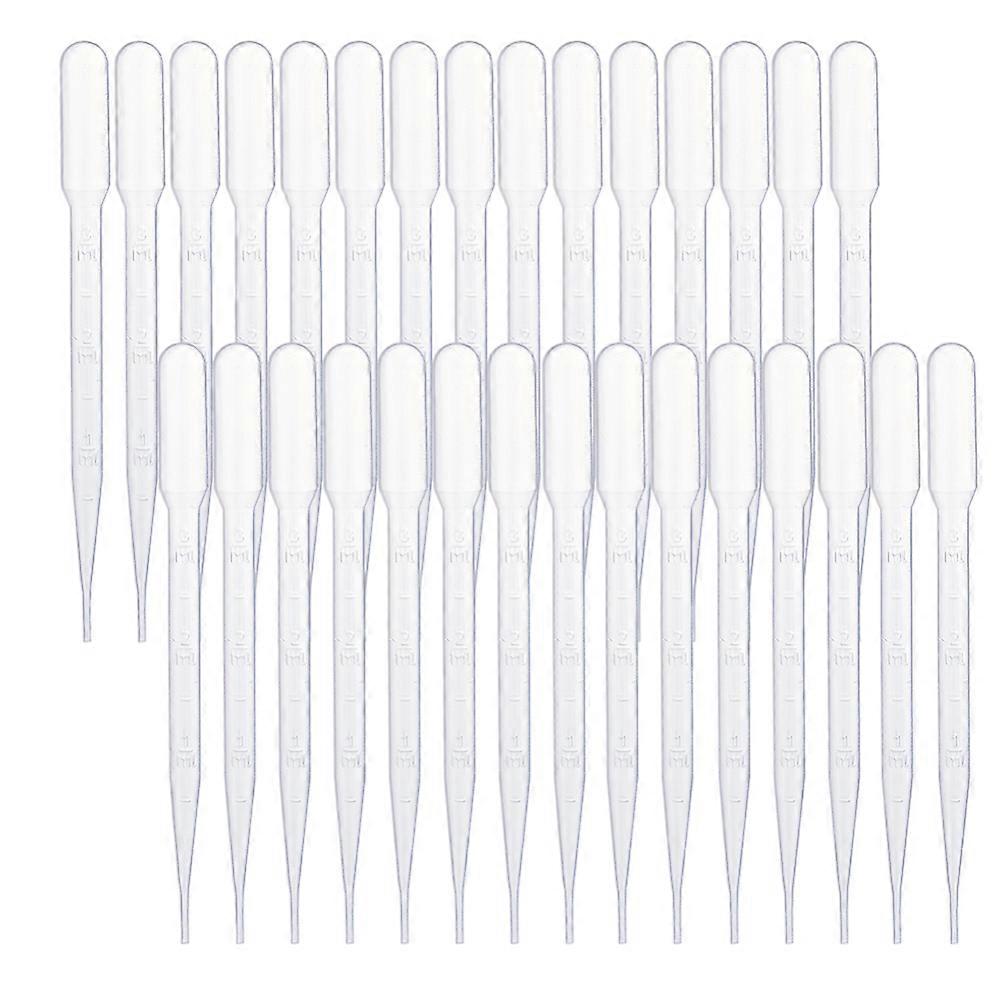 3ML Disposable Plastic Dropper Transfer Graduated Pipettes White 15.7~15.9x1.15cm capacity: 3ml DIY
