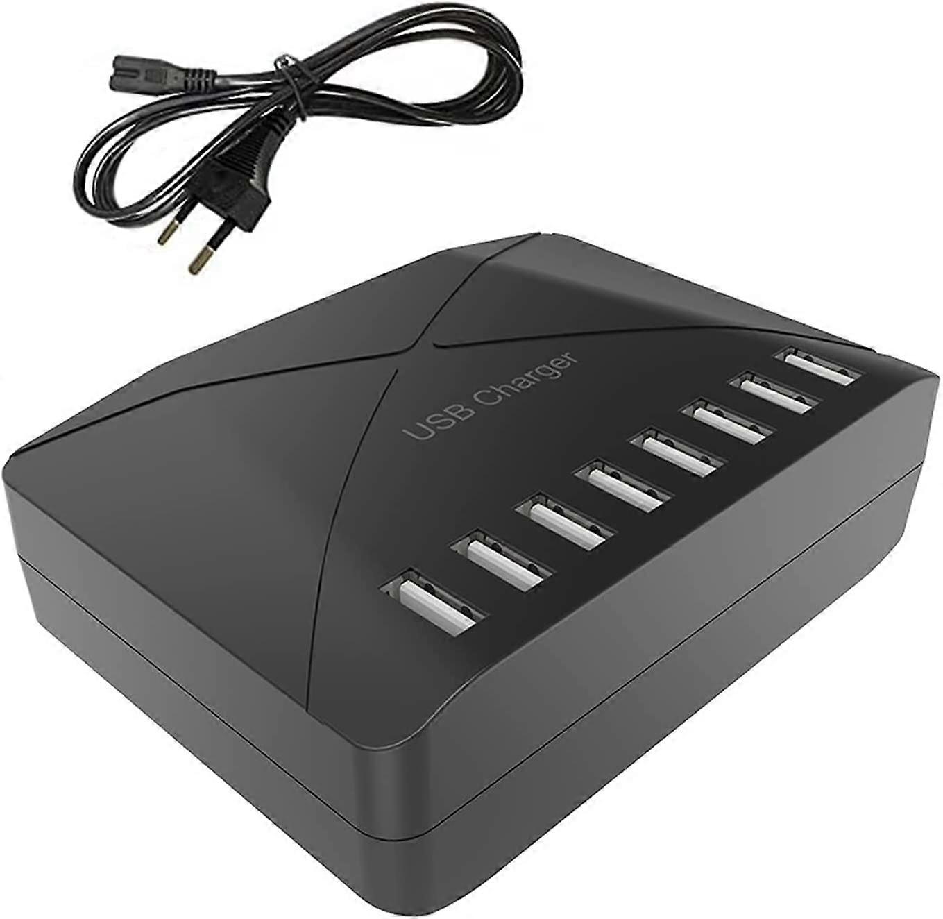 40W USB charger,8-port multi-USB,charging hub with intelligent detection,multi-port USB charging station
