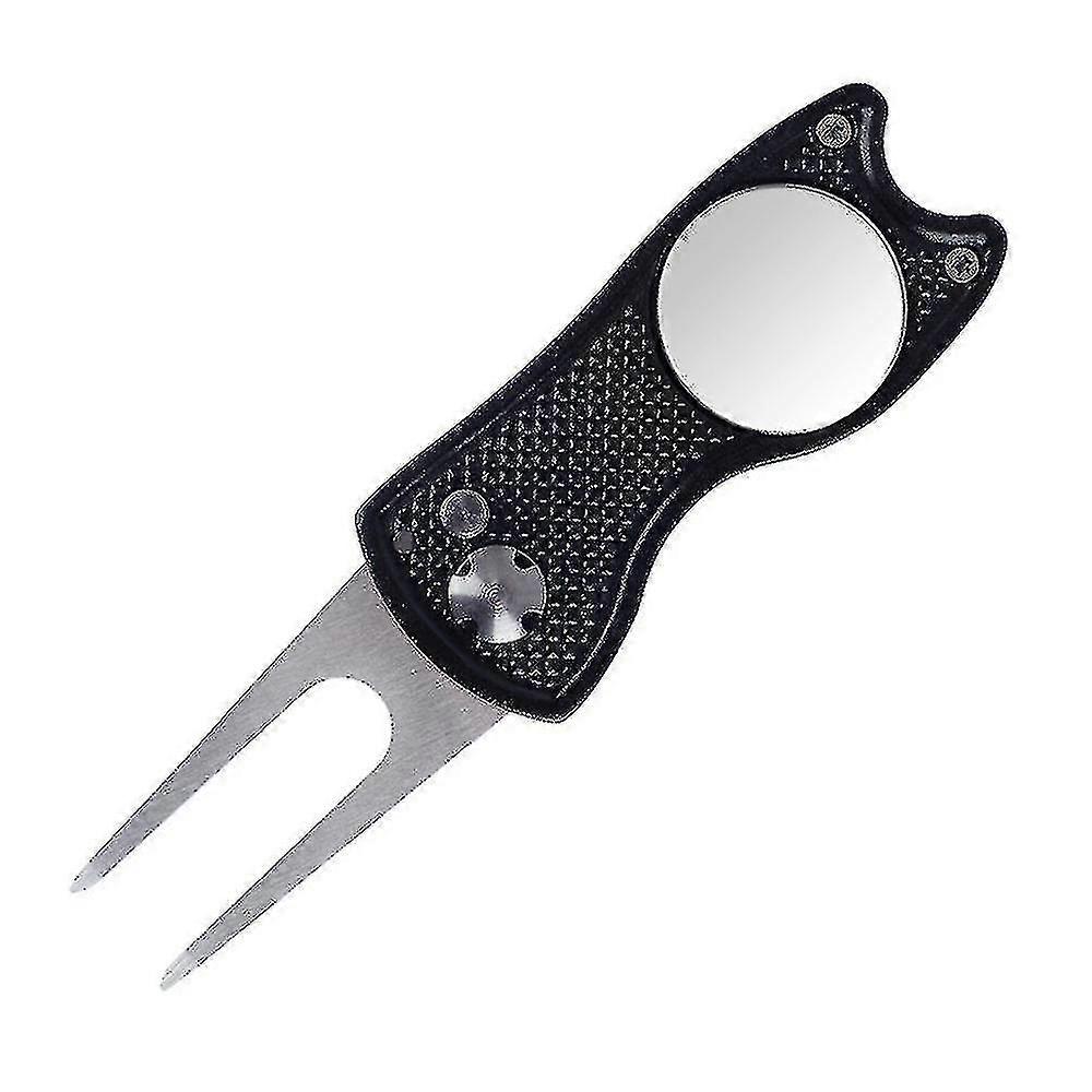 Foldable Golf Divot Repair Tool With Golf Ball Marker