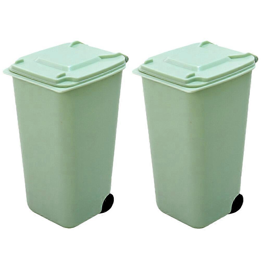 2 stücke Tabletop Müll Bin Kleinigkeiten Halter Büro Desktop Storage Box Arbeitsplatte Mülleimer