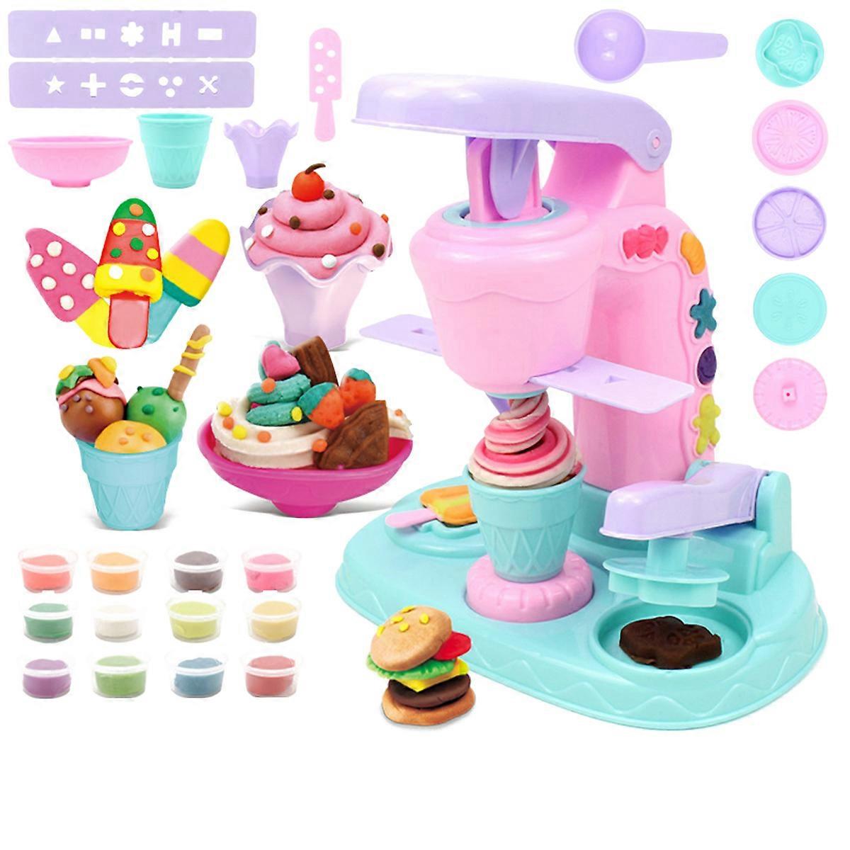 Kids Kitchen Creations Noodle Machine Machine Colored Clay Plasticine Mold Kids Play Set