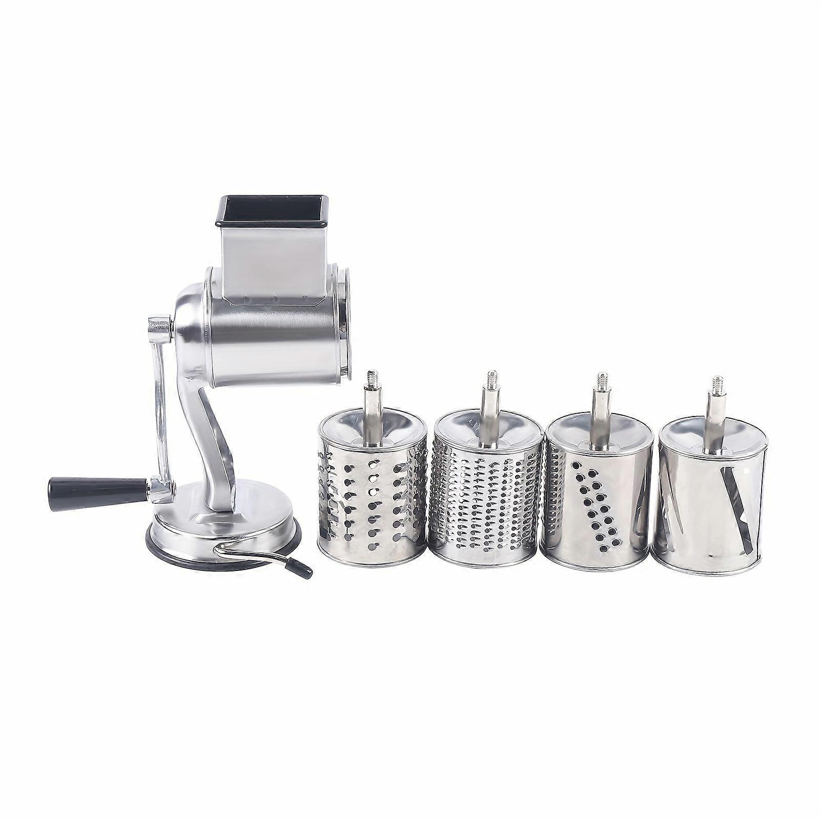 New style Effortless Crank Rotary Cheese Grater & Vegetable Chopper - Durable Stainless Steel, Multifunctional Kitchen Essential for Quick Slicing and
