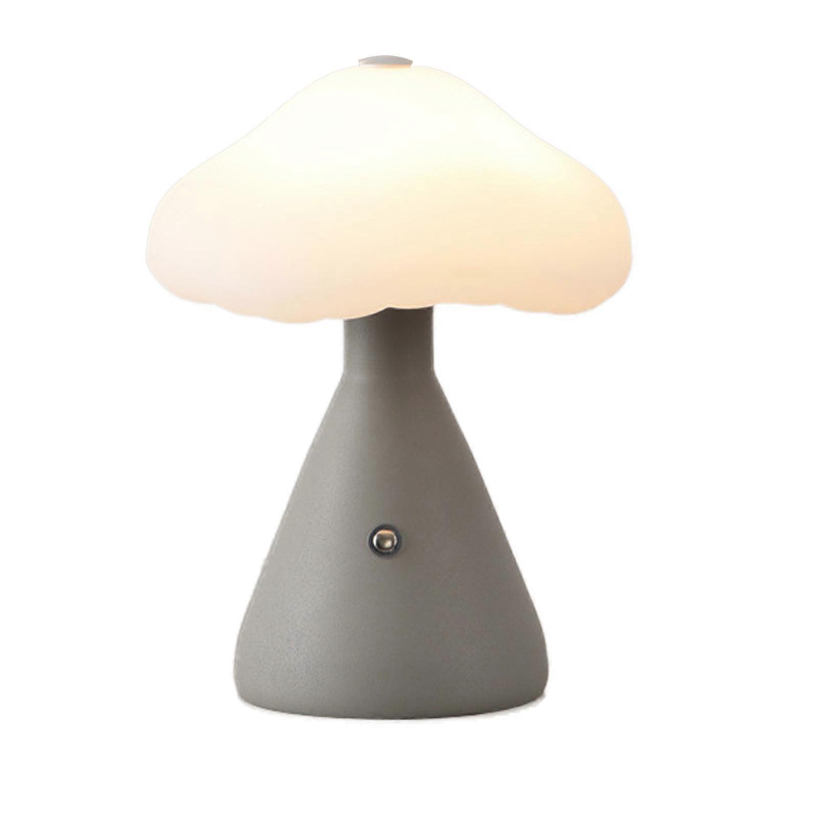 Mushroom Lamp for Bedroom, Portable Dimmable Bedside Lamp with USB Charging, Cordless Nightlight, Mushroom Table Lamp for Home Decor
