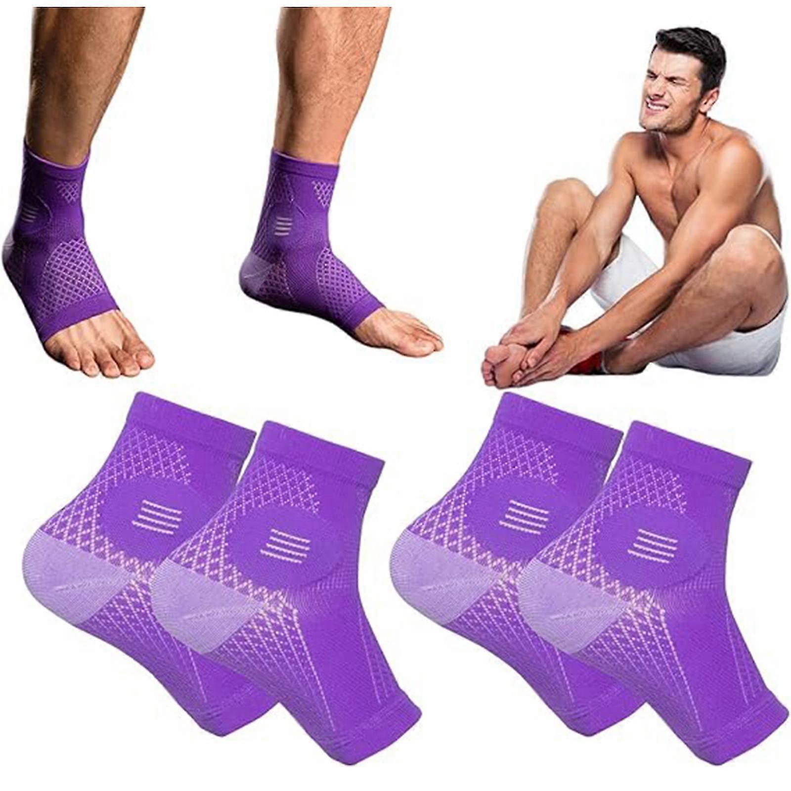 Neuropathy Socks, 3 Pairs Compression Socks For Men Women, Ankle Sleeve Compression Support Brace For Relief Of Plantar Fasciitis Achilles Tendonitis