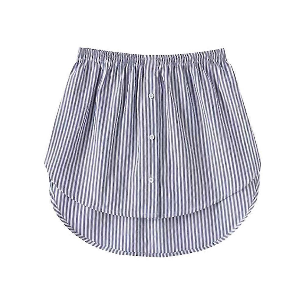 Adjustable Layering Shirt Extender Skirt for Women, Extend Tops Length, Solid/Plaid/Stripe Print, Soft Material, Suitable for All Seasons