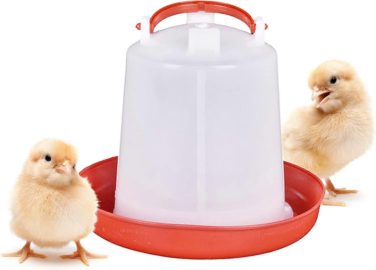 Plastic Chicken Waterer, Poultry Feeder, Waterer Feeder with Handle Water Feeding Tools
