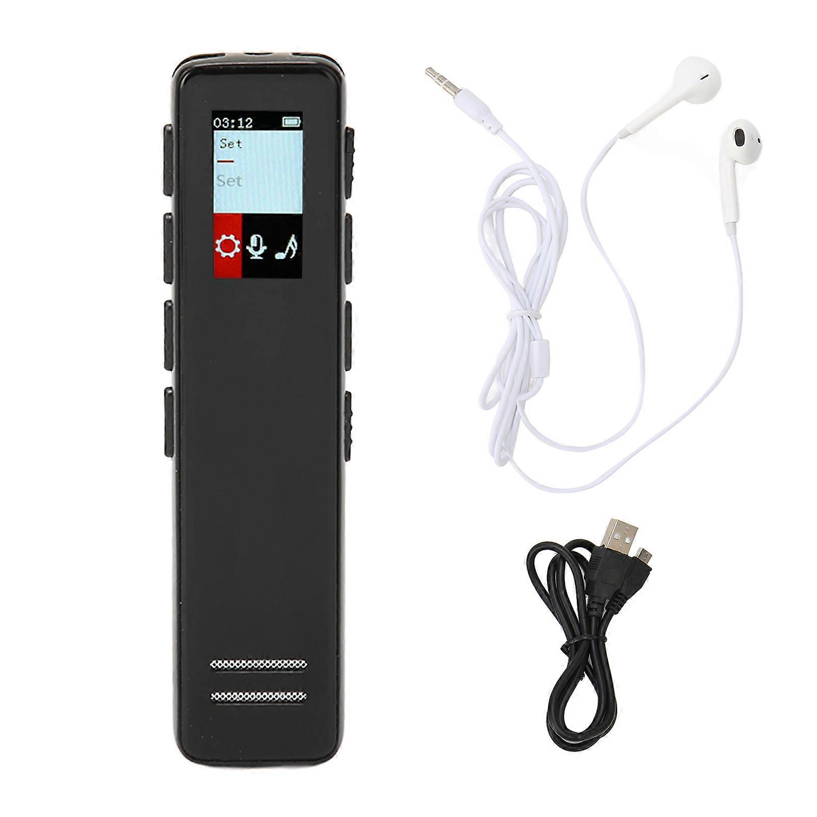 Small Recorder Voice Activated HD Noise Reduction MP3 Player Recording Device with Speaker for Meeting Lecture Class 32GB
