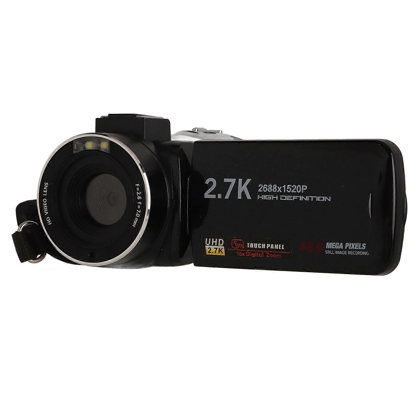 2.7K 48MP Full HD Digital Video Camera 3.0 Inch IPS Screen 18x Digital Zoom Video Camera Camcorder with Remote Control FHD F6