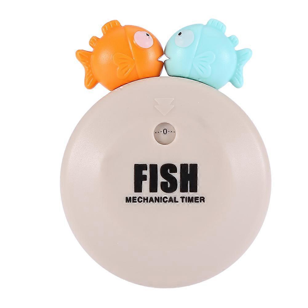 Cute Cartoon Fish Pattern Mechanical Timer for Cooking Baking Kitchen(Beige)