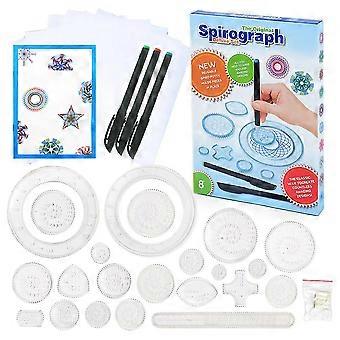 22kpl/setti Creative Spirograph piirustussuunnittelu Aseta taidekäsityö Piirrä viivain Lasten lelulahjat