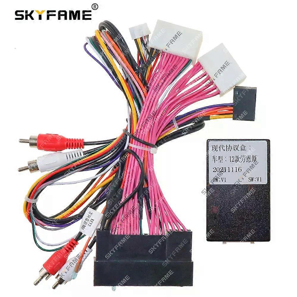 Applies to Car 16pin Wiring Harness Adapter Canbus Box Decoder Android Radio Power Cable For Hyundai Rohens Genesis Coupe OD-HY-18